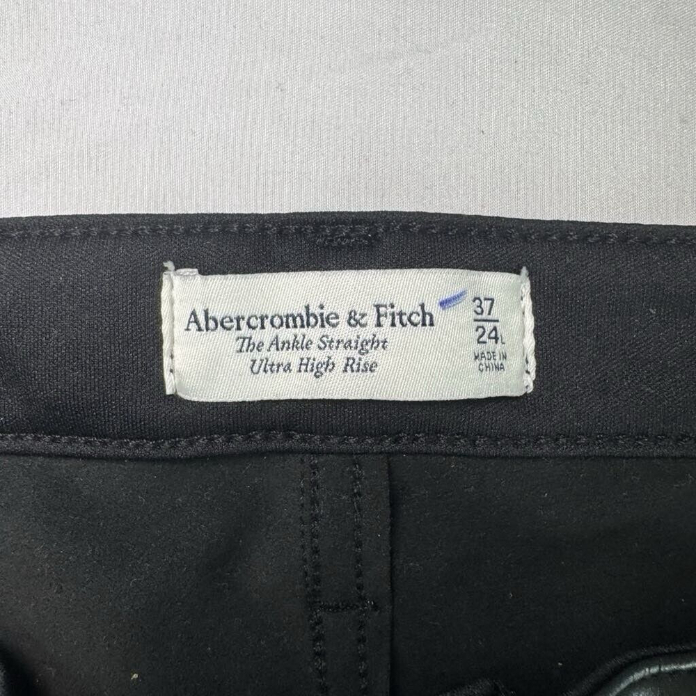 Abercrombie & Fitch The Ankle Straight Ultra High Rise Curve Love 37/24L Black - Picture 7 of 12